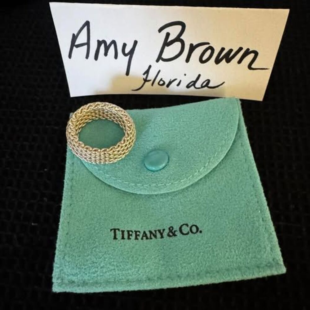 Tiffany & Co. Authentic Somerset Mesh Ring Size 7.5